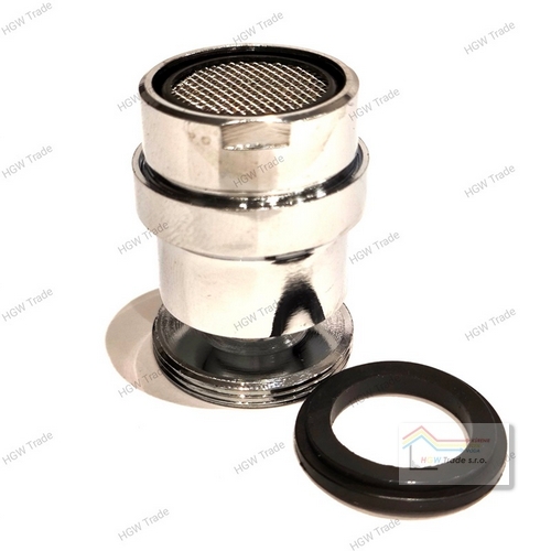 Perlátor s kĺbom pre hranaté ram.M24/1 vonk.závit,chróm