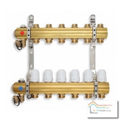 Rozdelovač sada s regul a uzatvár.9 okruh. bez ventilov