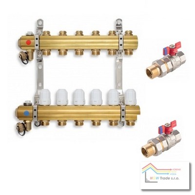 Rozdelovač sada s regul a uzatvár.+ guľ.vent. 10 okruh.