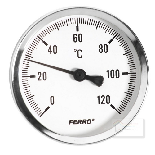 Teplomer 1/2"x40mm 0-120C D 80