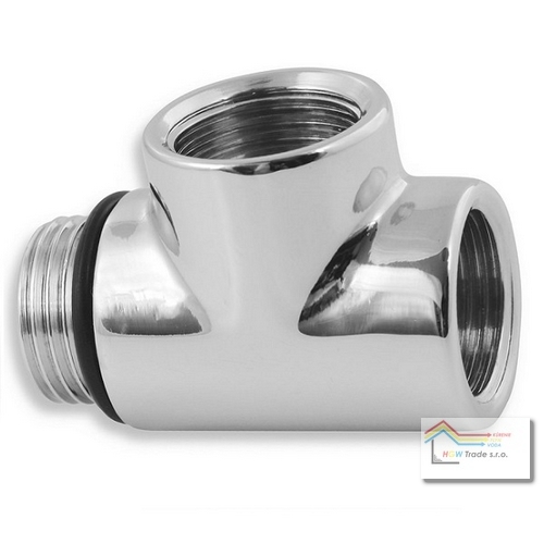 Odbočka T-kus 1/2" pre komb.ohrev,chrom
