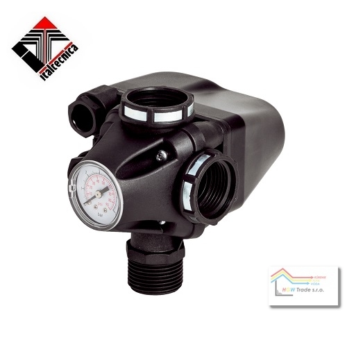 Tlakový spínač PM/5-3W 0-5 Bar 250V s manometrom a vypínačom;;