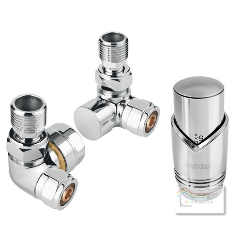 Set na rad. G3/4"Eurokonus trojosé ventily+hlavica M30x1,5 chróm,EUK16,15